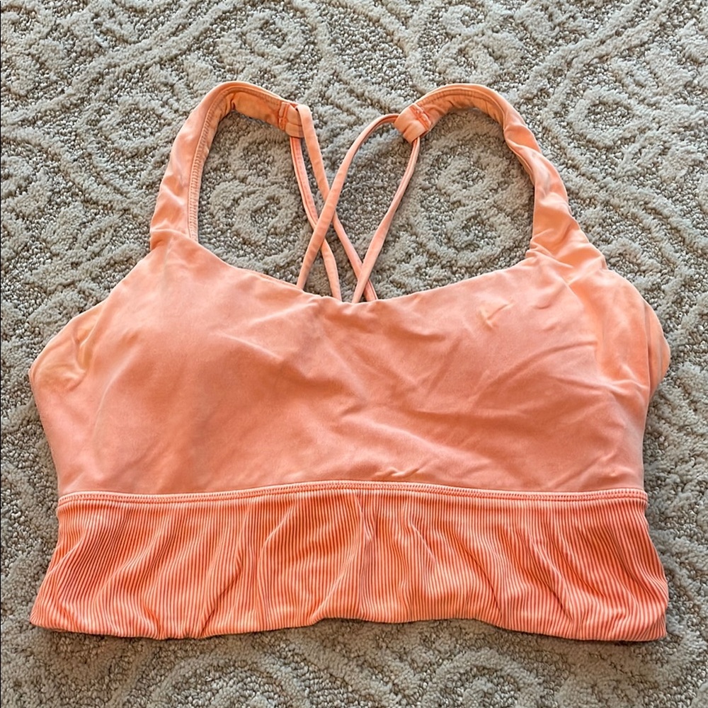 lululemon athletica limited edition orange sports bra
